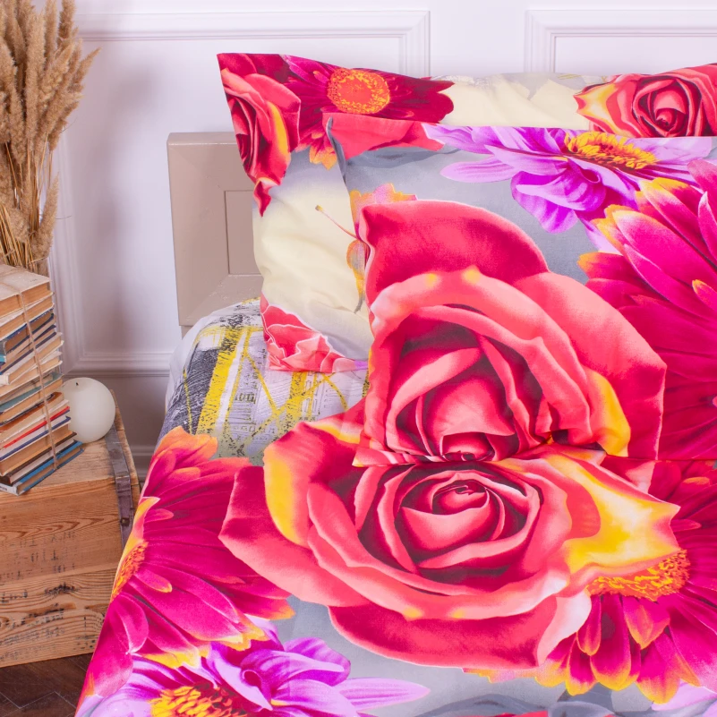 Комплект постільної білизни Мікрофібра принт 15-0166 Latvia - 3