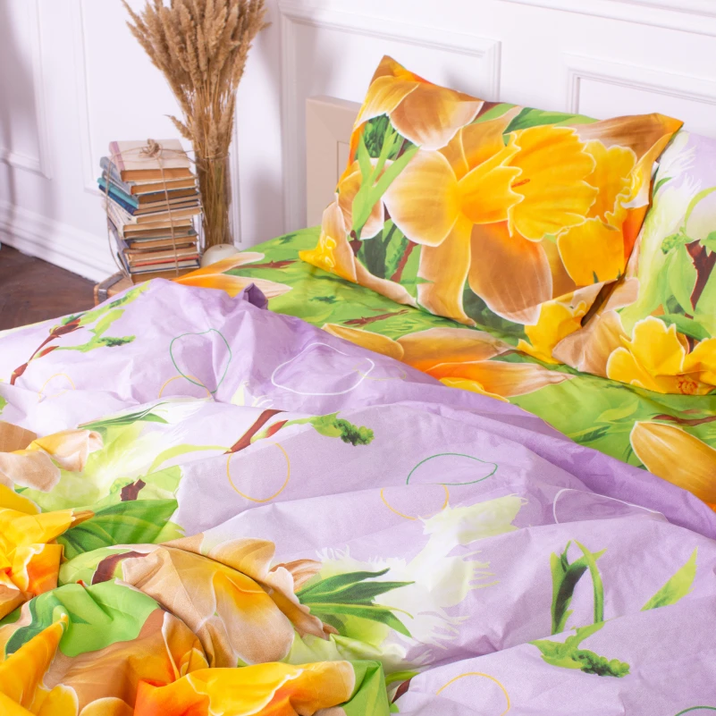 Комплект постельного белья Микрофибра принт 15-0609 Orchid - 4