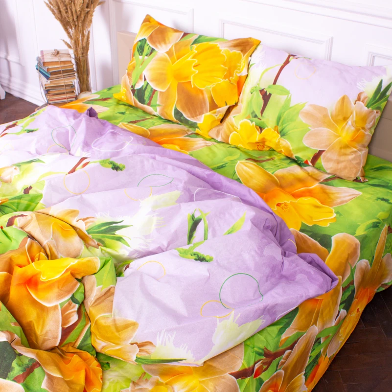 Комплект постельного белья Микрофибра принт 15-0609 Orchid - 5