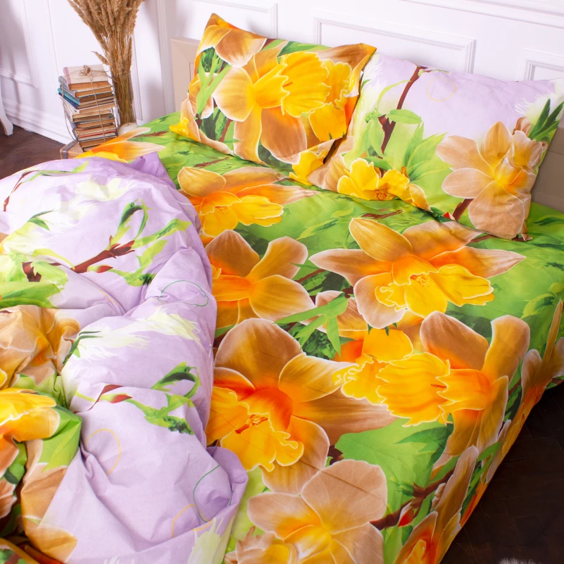 Комплект постельного белья Микрофибра принт 15-0609 Orchid - 6