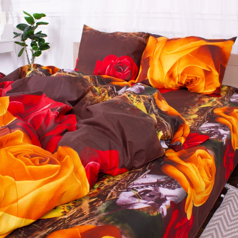 Комплект постельного белья Микрофибра принт 15-0071 Cardiff - 5