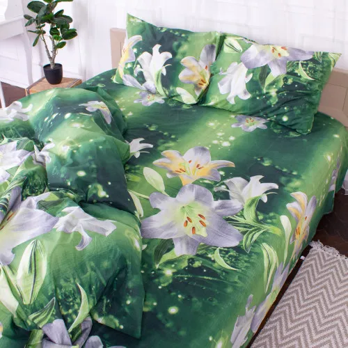 Простынь Микрофибра принт 15-0610 Lilies