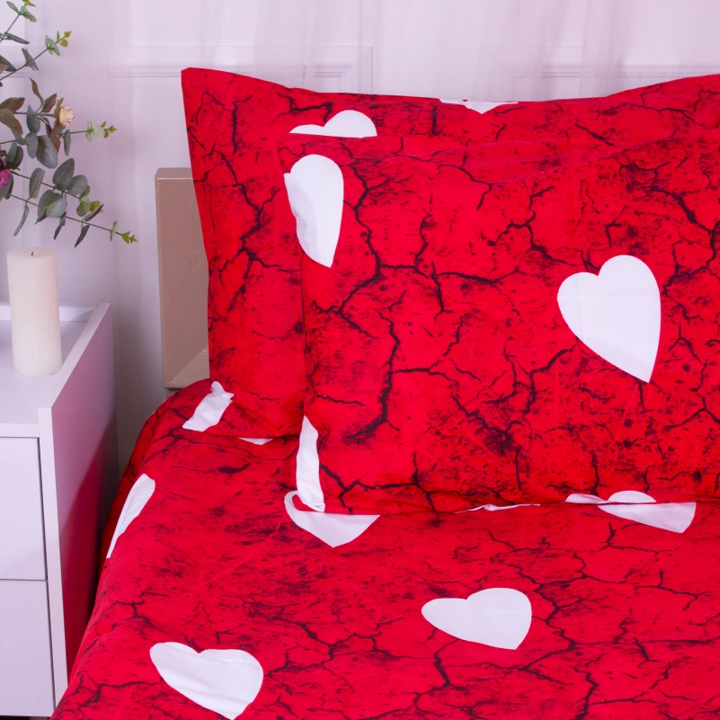 Комплект постельного белья Сатин 22-1275 Marble heart - 5