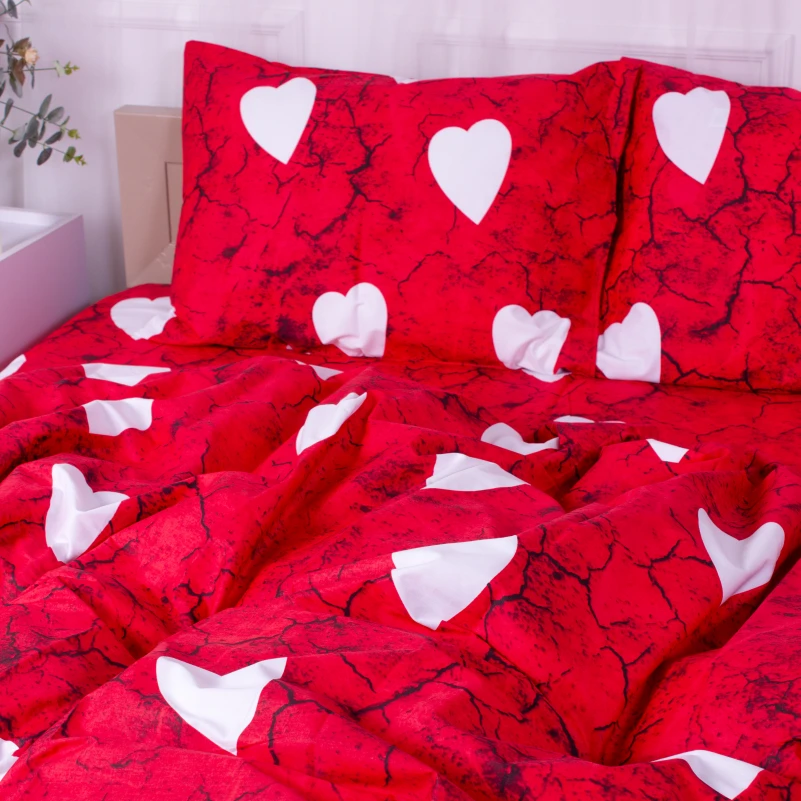 Комплект постельного белья Сатин 22-1275 Marble heart - 3