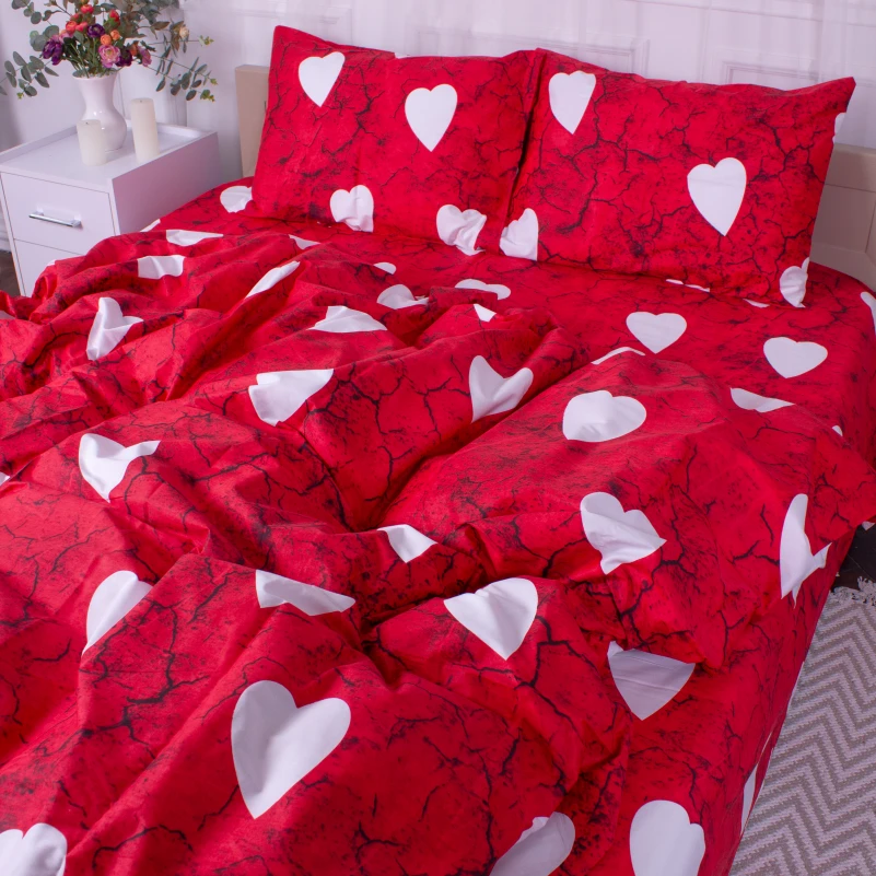 Комплект постельного белья Сатин 22-1275 Marble heart - 2