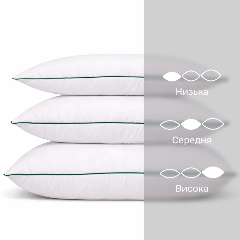 Подушка антиаллергенная Eco Line Vital №1551 Ecosilk микросатин (средняя) - 3