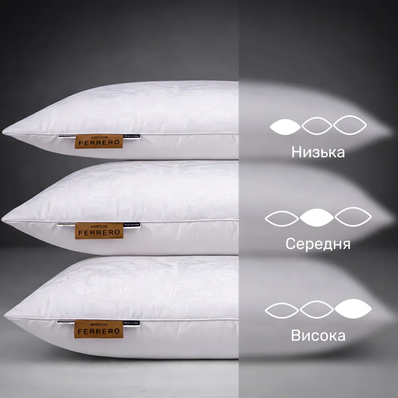 Подушка антиалергенная №15-29 Ferrero EcoSilk White (середня) - 4