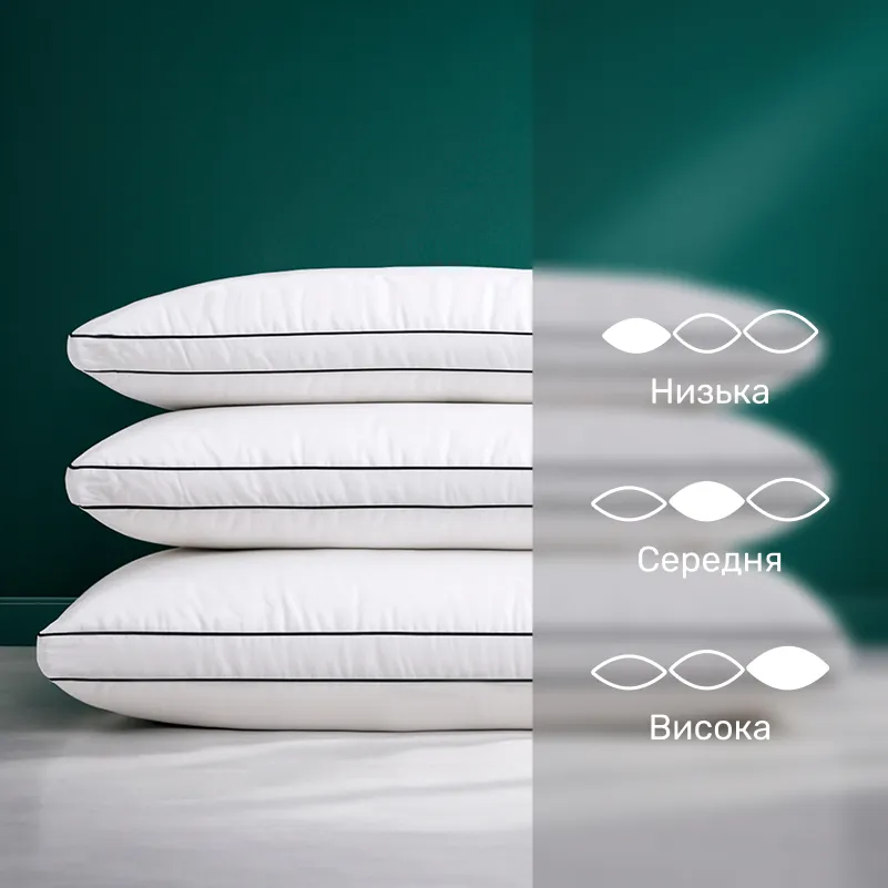 Подушка пуховая Трехкамерная Delicate Lux №2769 100% пух Premium тик (мягкая) - 3