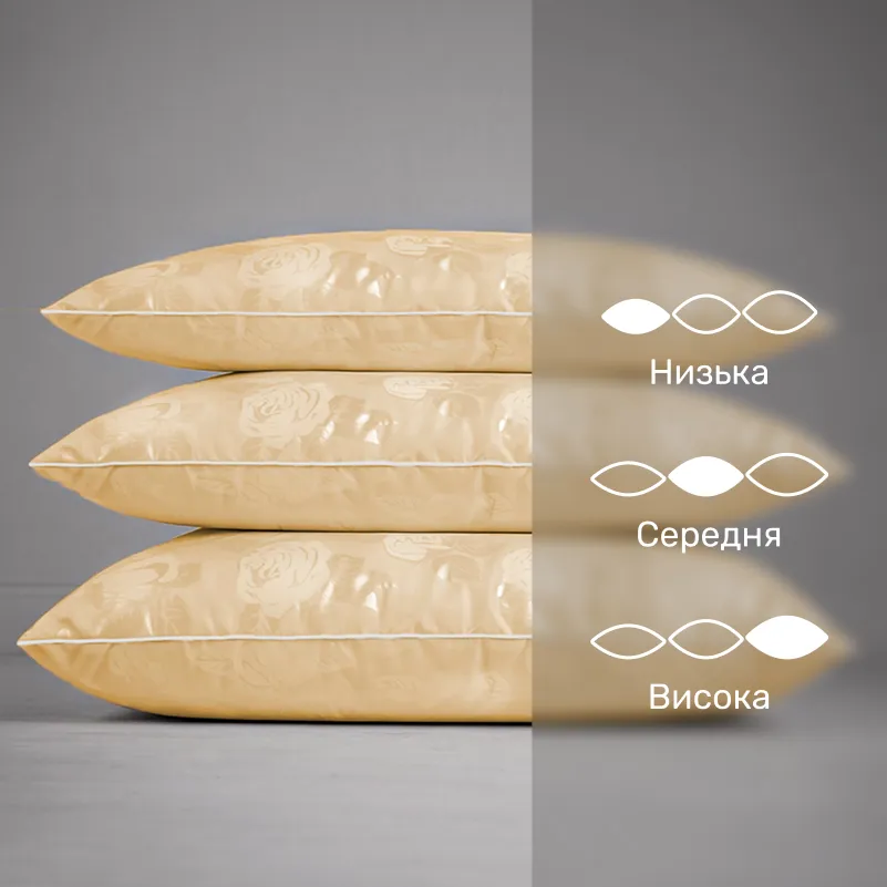 Подушка пуховая Extra №113 50% серый пух Extra / 50% перо тик (средняя) - 4