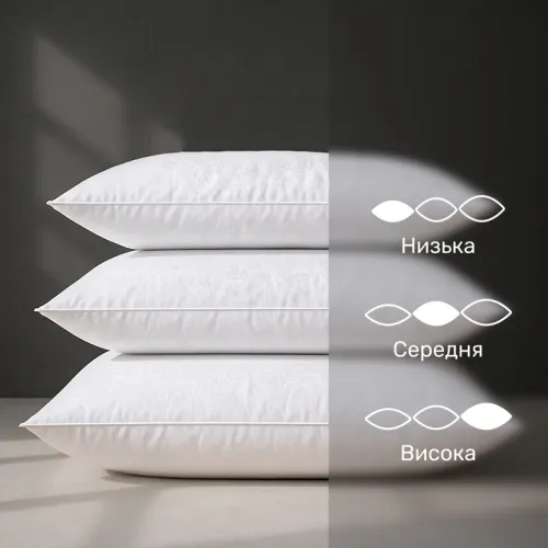 Подушка пухова 100% пух Premium class №15-02 Ferrero White (середня) - 4