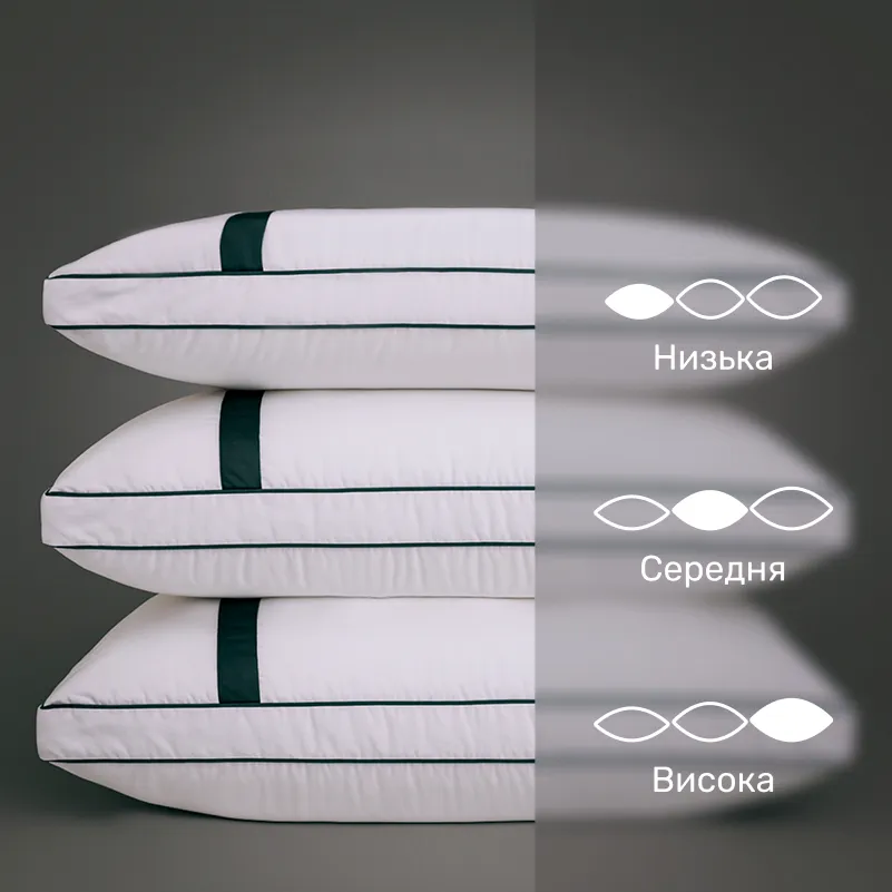 Подушка пуховая Трехкамерная 100% пух Imperial class/перо Imperial Style пух мако-батист (средняя) - 3