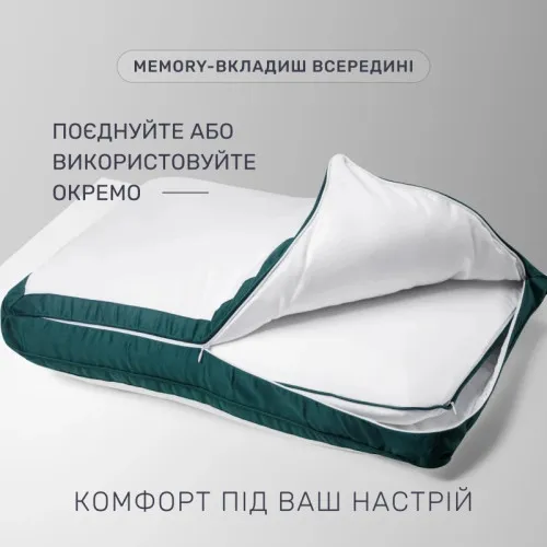 Подушка антиаллергенная Imperial Satin Luxe 3М ТМ Thinsulate TM+Memory сатин (2 в 1) - 2