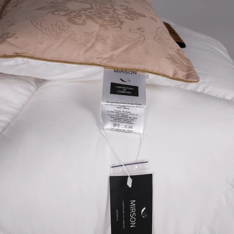 Ковдра пухова 90% сірий пух Standart / 10% перо №1508 Ferrero Gold  - 8