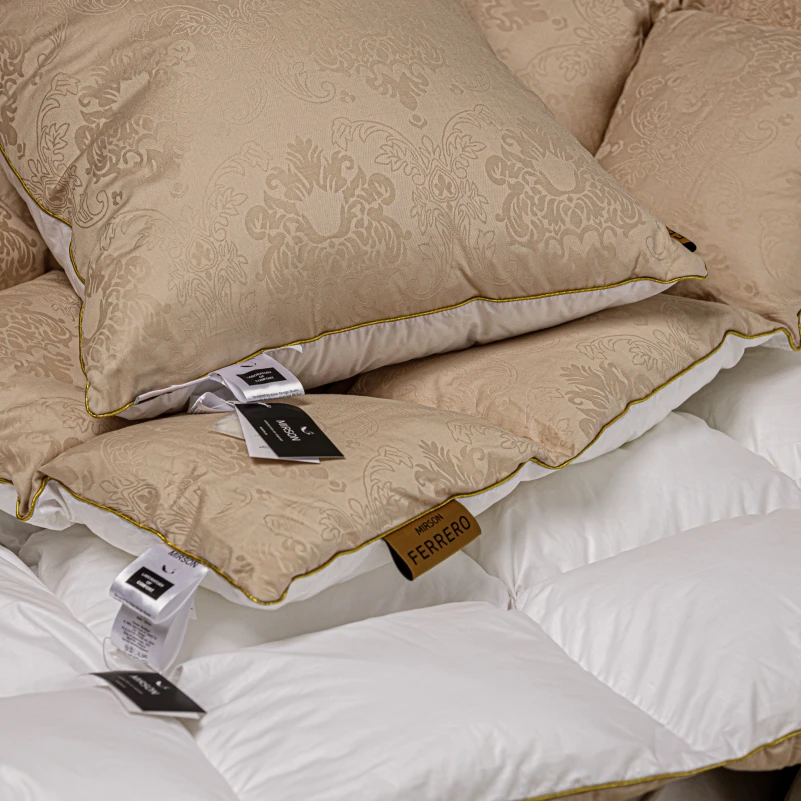 Подушка пуховая 90% серый пух Standart / 10% перо №15-08 Ferrero Gold  - 7