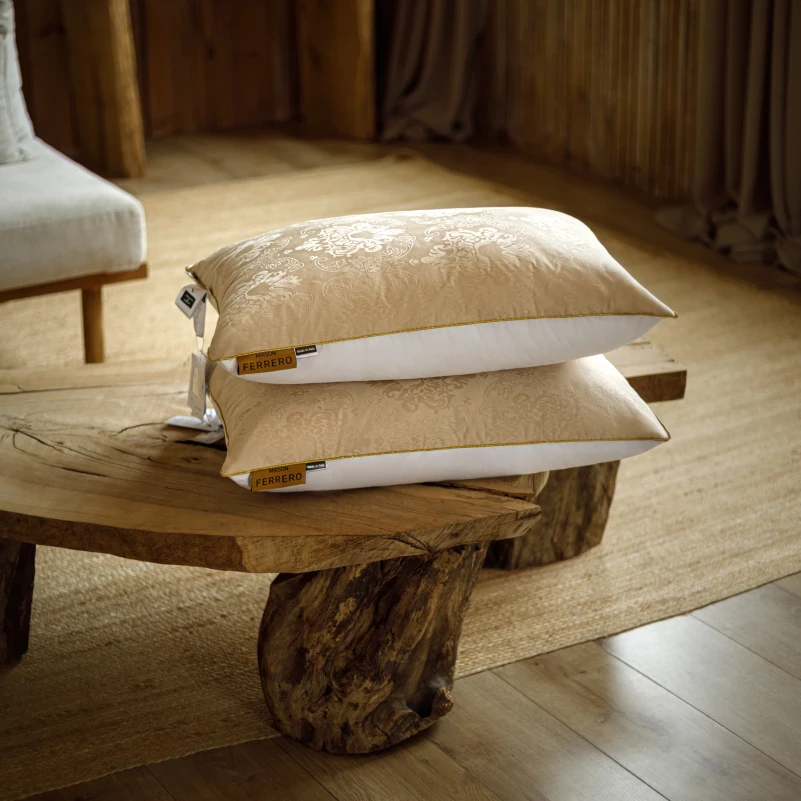 Подушка пуховая 90% серый пух Standart / 10% перо №15-08 Ferrero Gold  - 9