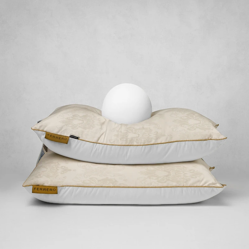 Подушка пуховая 90% белый пух Standart / 10% перо №15-05 Ferrero Vanilla  - 9