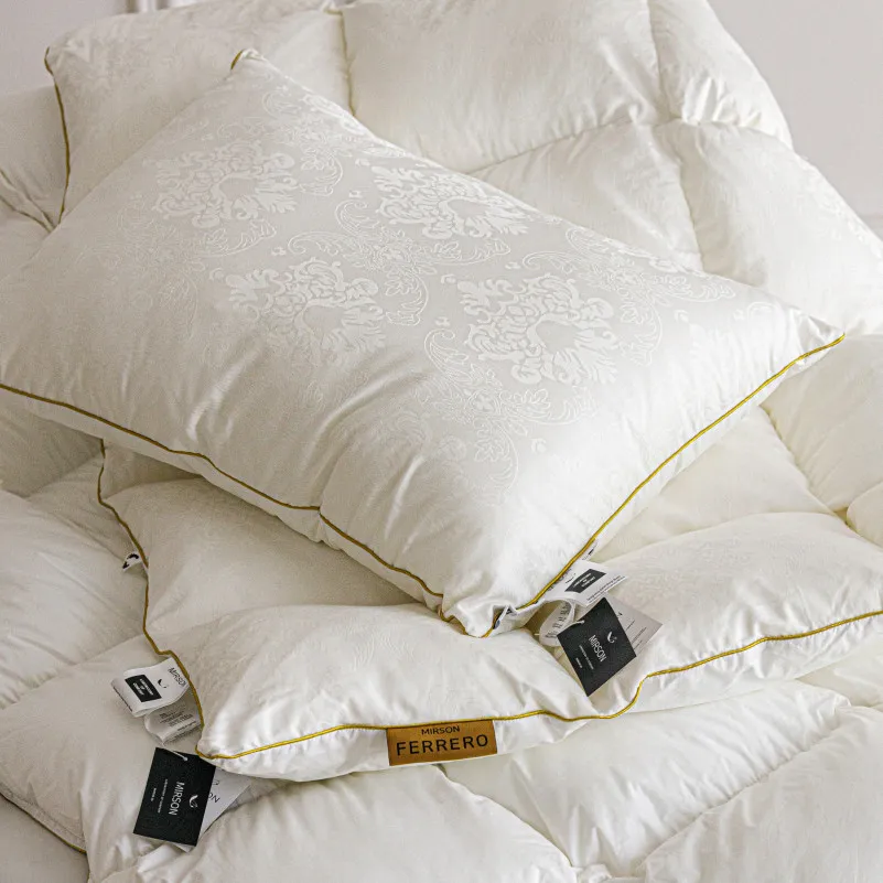 Подушка пуховая 90% белый пух Standart / 10% перо №15-06 Ferrero Vanilla (упругая) - 5