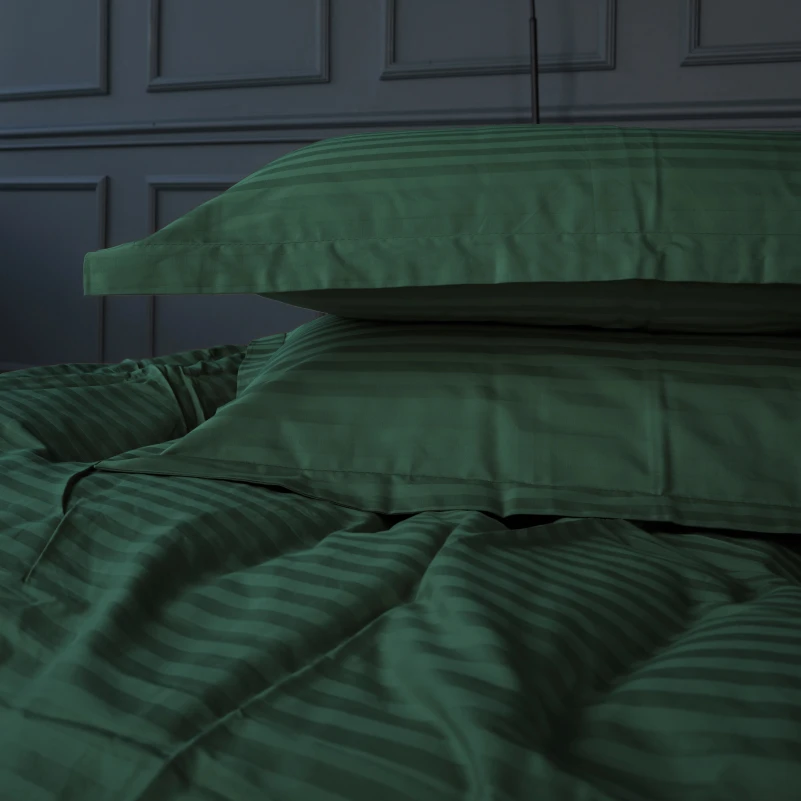 Комплект постільної білизни №16-0237 Foliage Mikrosatin Premium Однотонний - 4