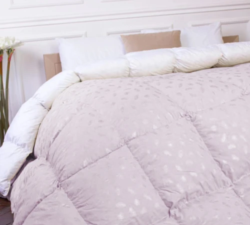 Ковдра пухова 70% ПУХПЕРО/30% BioПУХ №1850 "Bio-Pink" 70% - зима