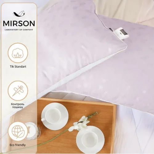 Ковдра пухова 90% ПУХПЕРО/10% BioПУХ №1847 "Bio-Pink" 90% - зима - 2