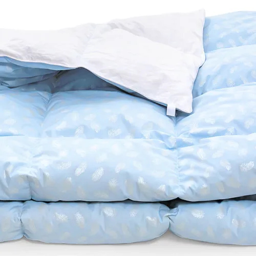 Ковдра пухова 70% ПУХПЕРО/30% BioПУХ №1858 "Bio-Blue" 70% - зима +