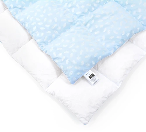 Ковдра пухова 70% ПУХПЕРО/30% BioПУХ №1858 "Bio-Blue" 70% - зима + - 2