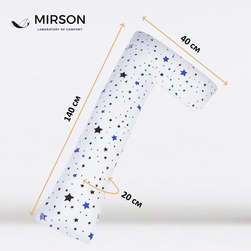 Подушка для беременных и отдыха Г-образная №8419 Color Line 19-0809 Luna Star EcoSilk бязь - 2