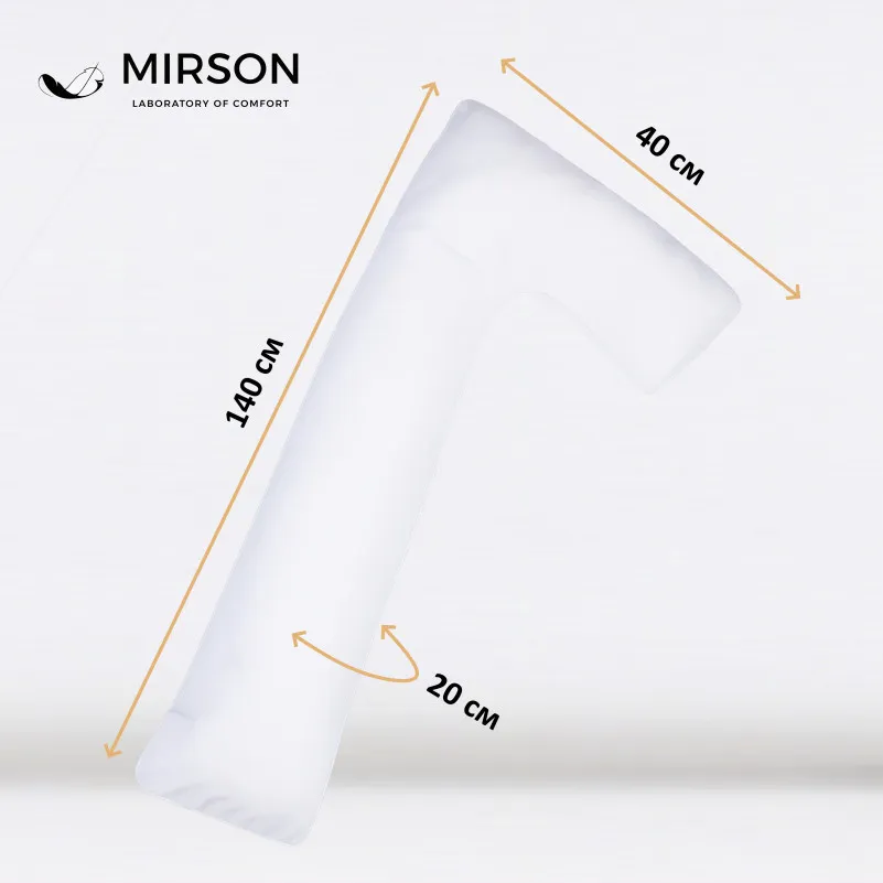 Подушка для беременных и отдыха Г-образная №8454 Velvet Line 28-0001 White EcoSilk велюр - 2