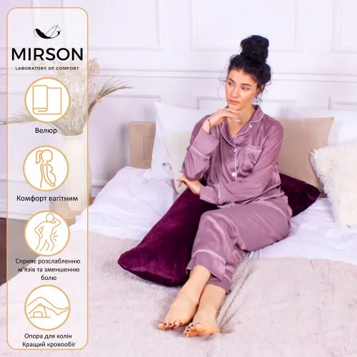 Подушка для беременных и отдыха Г-образная №8455 Velvet Line 28-0002 Excalibur EcoSilk велюр - 2