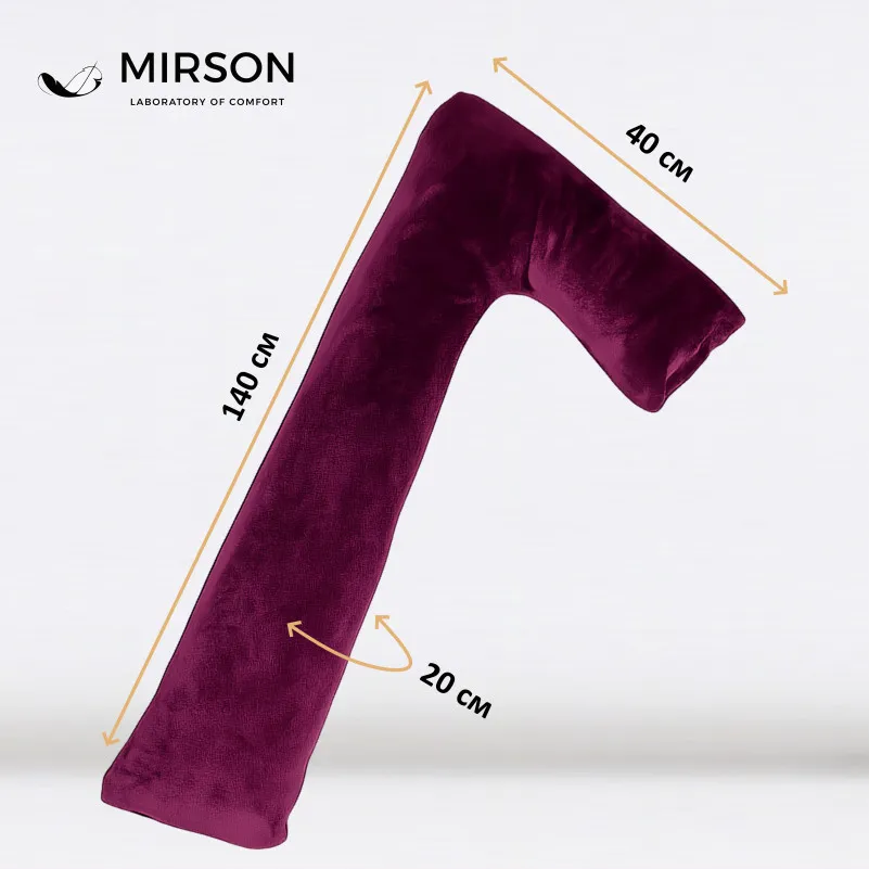 Подушка для беременных и отдыха Г-образная №8455 Velvet Line 28-0002 Excalibur EcoSilk велюр - 2