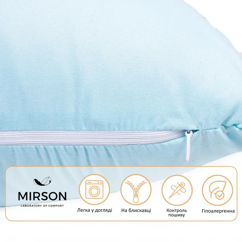 Подушка для беременных и отдыха Г-образная №8461 Eco Line Blue EcoSilk микросатин - 3