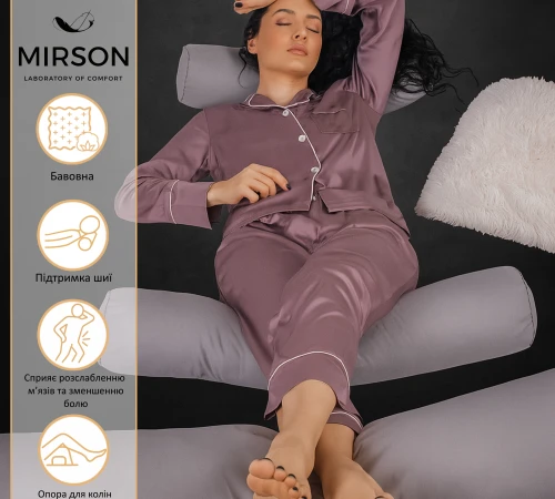 Подушка-валик №8106 Naturale Line 16-5703 Light Gray EcoSilk - 2