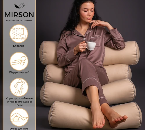 Подушка-валик №8108 Naturale Line 12-0712 Calvina EcoSilk - 2