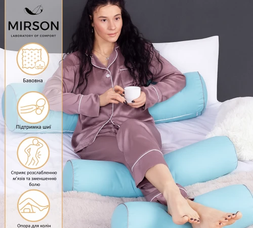 Подушка-валик №8114 Naturale Line 11-2208 Mint EcoSilk - 2