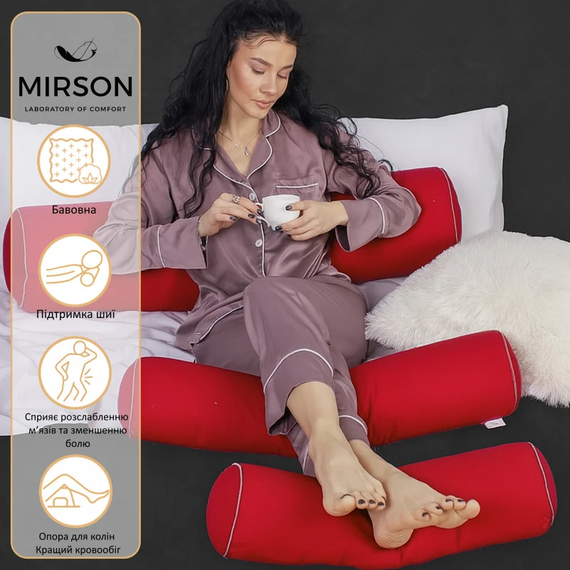 Подушка-валик №8120 Naturale Line 19-1655 Edmonda EcoSilk - 1