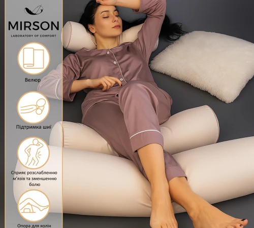 Подушка-валик №8128 Velvet Line 28-0004 Cream EcoSilk - 2