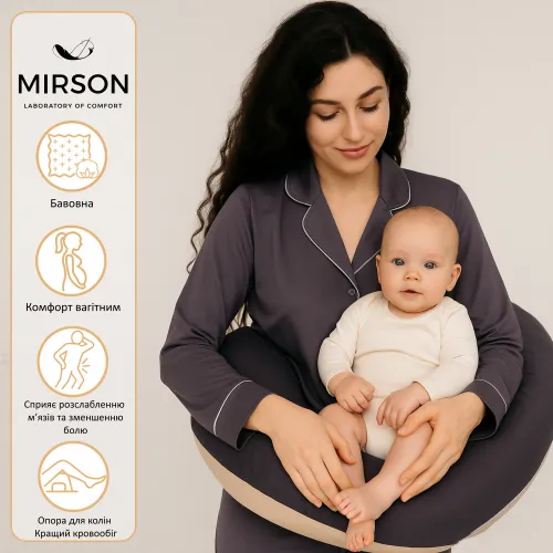 Подушка для вагітних та годування №10057 Naturale Line "Marco" EcoSilk бязь - 3