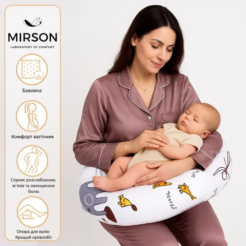 Подушка для вагітних та годування №5028 Color Line 17-0132 Lion King EcoSilk бязь - 3