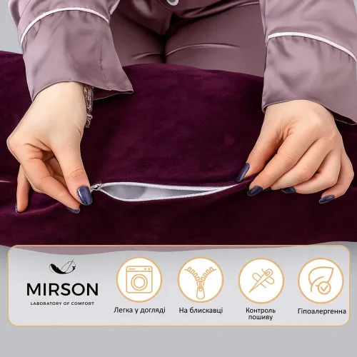 Подушка для вагітних та годування №8301 Velvet Line 28-0002 Excalibur EcoSilk велюр - 2