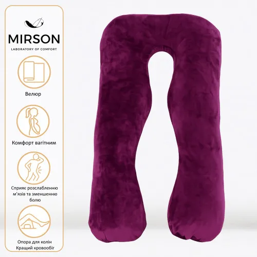 Подушка для беременных и отдыха U-образная № 8021 Velvet Line "Excalibur" EcoSilk велюр - 2