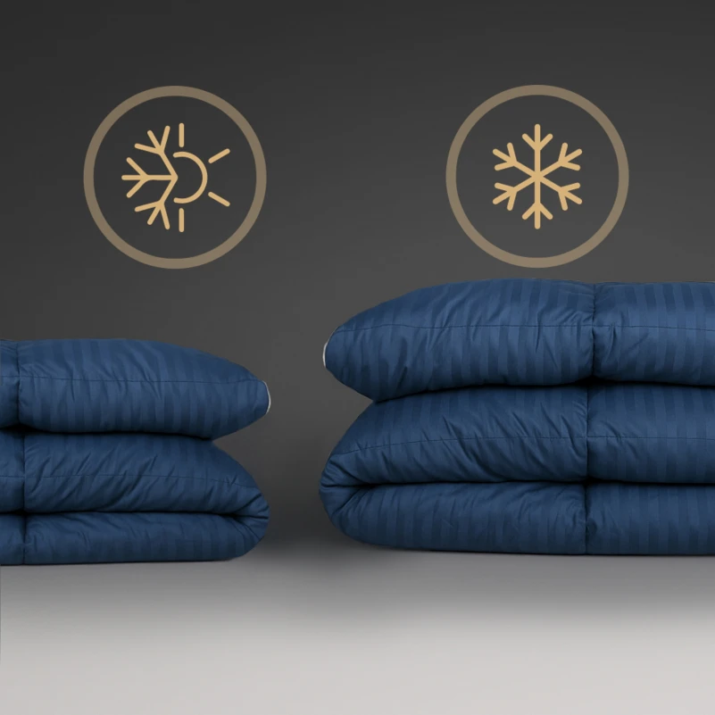 Одеяло пуховое кассетное Valentino №034 100% пух Premium class батист+сатин (зима) - 3