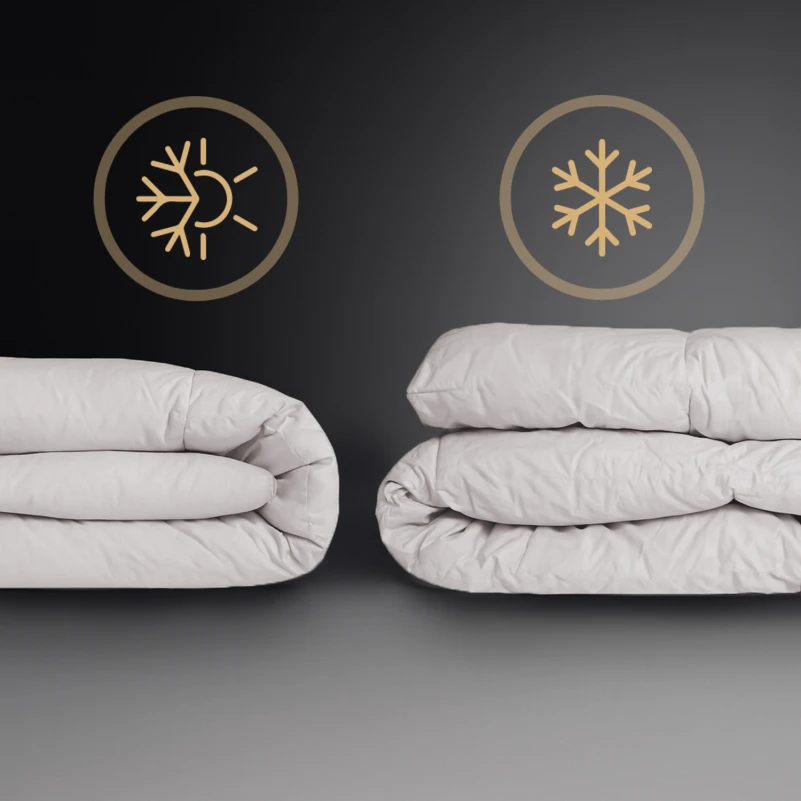 Ковдра пухова Silver Cloud №067 90% сірий пух Premium / 10% перо сатин (зима+) - 4