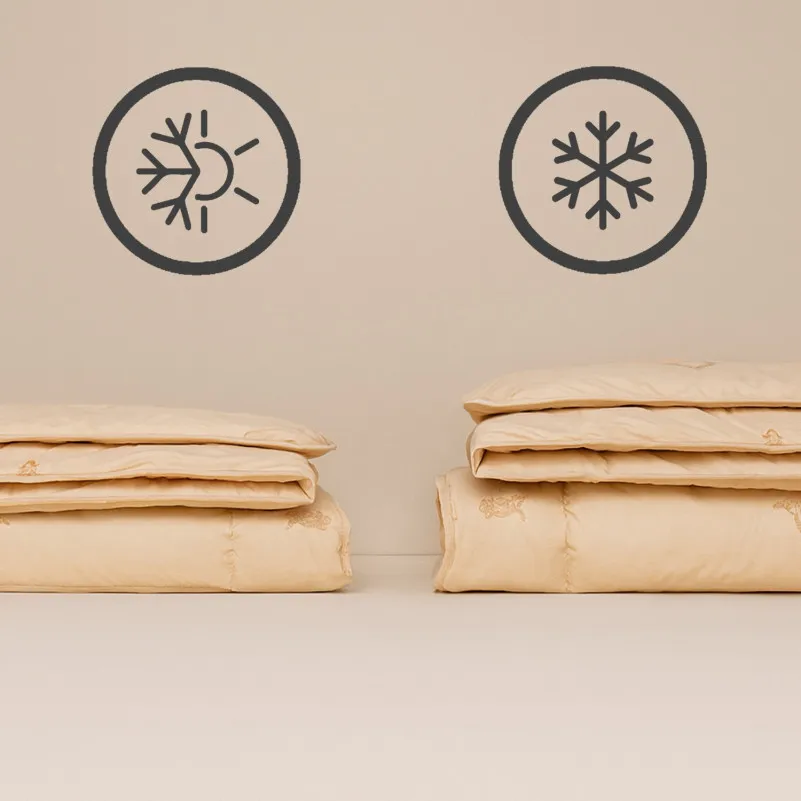 Одеяло шерстяное Camel №022 шерсть тик (летнее) - 3