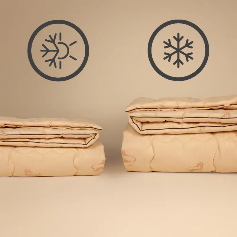 Одеяло шерстяное Hand Made Camel №175 шерсть тик (зима) - 3