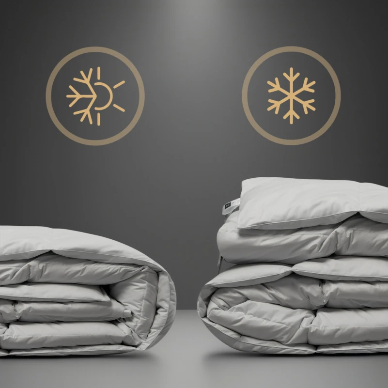 Одеяло пуховое Beatrice №093 90% серый пух Standart перкаль (зима+) - 4