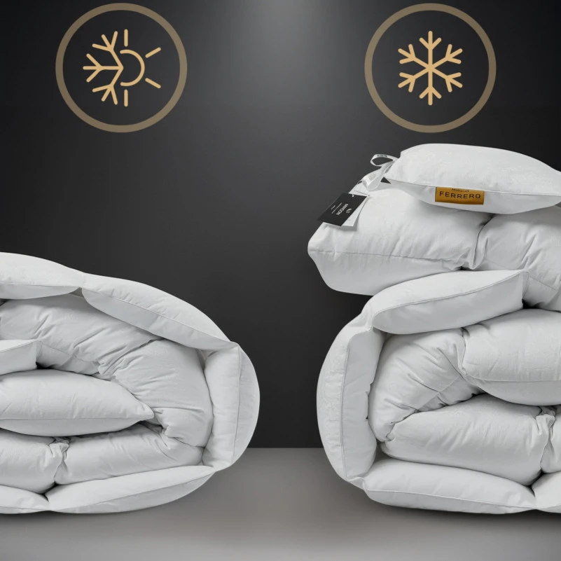 Ковдра пухова 100% пух Premium class №1502 Ferrero White - 4