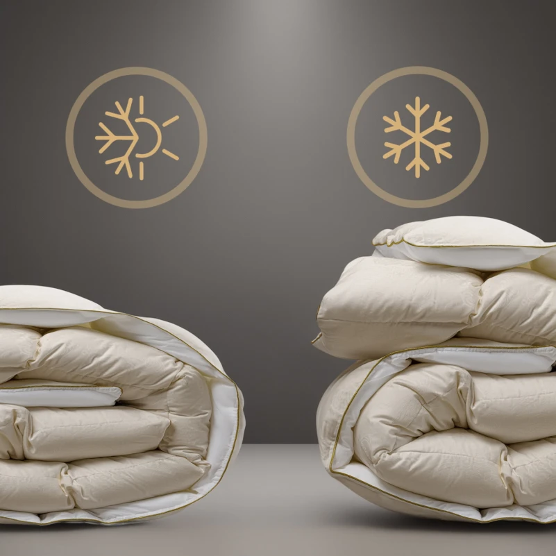 Ковдра пухова 90% білий пух Standart / 10% перо №1505 Ferrero Vanilla - 4