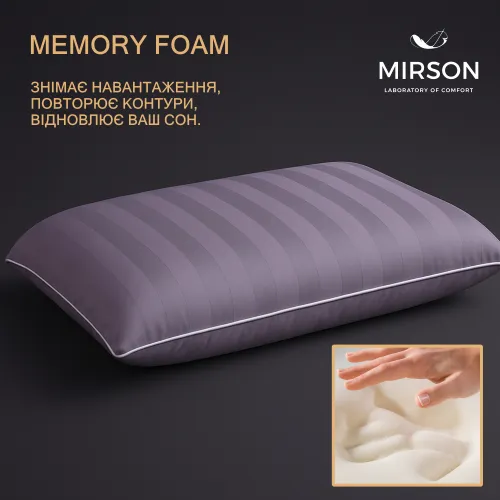 Подушка ортопедична №7023 Elite Noble stripe Peony MEN 59*43*12 см - 4