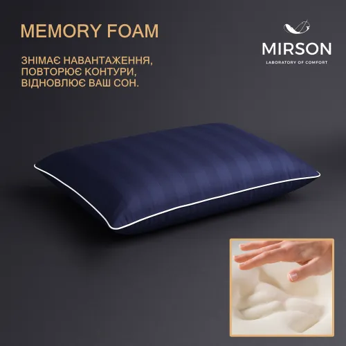 Подушка ортопедична №7025 Elite Noble stripe Blue sea MEN 59*43*12 см - 4