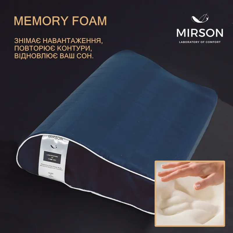 Подушка ортопедическая №7067 Elite Noble stripe Blue sea KIDDY 50*29*5/8 см - 3